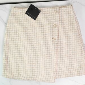 MARC NEW YORK Tweed Skirt in Latte/White SIZE 6